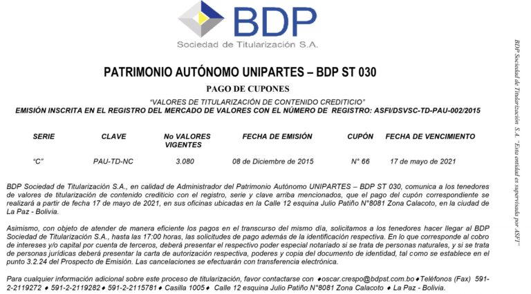 BDP Sociedad de Titularización S.A.