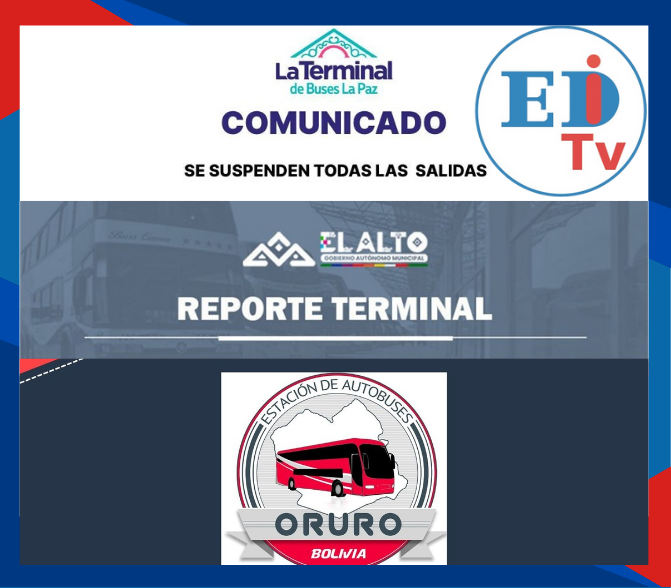 Suspenden salidas de buses en La Paz, El Alto y Oruro por bloqueos (10: ...