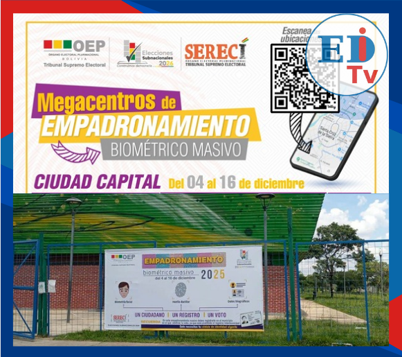 Santa Cruz: Megacentros de empadronamiento biométrico en la ciudad ...